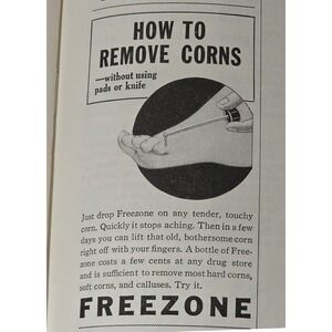 1939 Freezone Corn Remover Treatment Bottle No Pads Knife Needed print ad